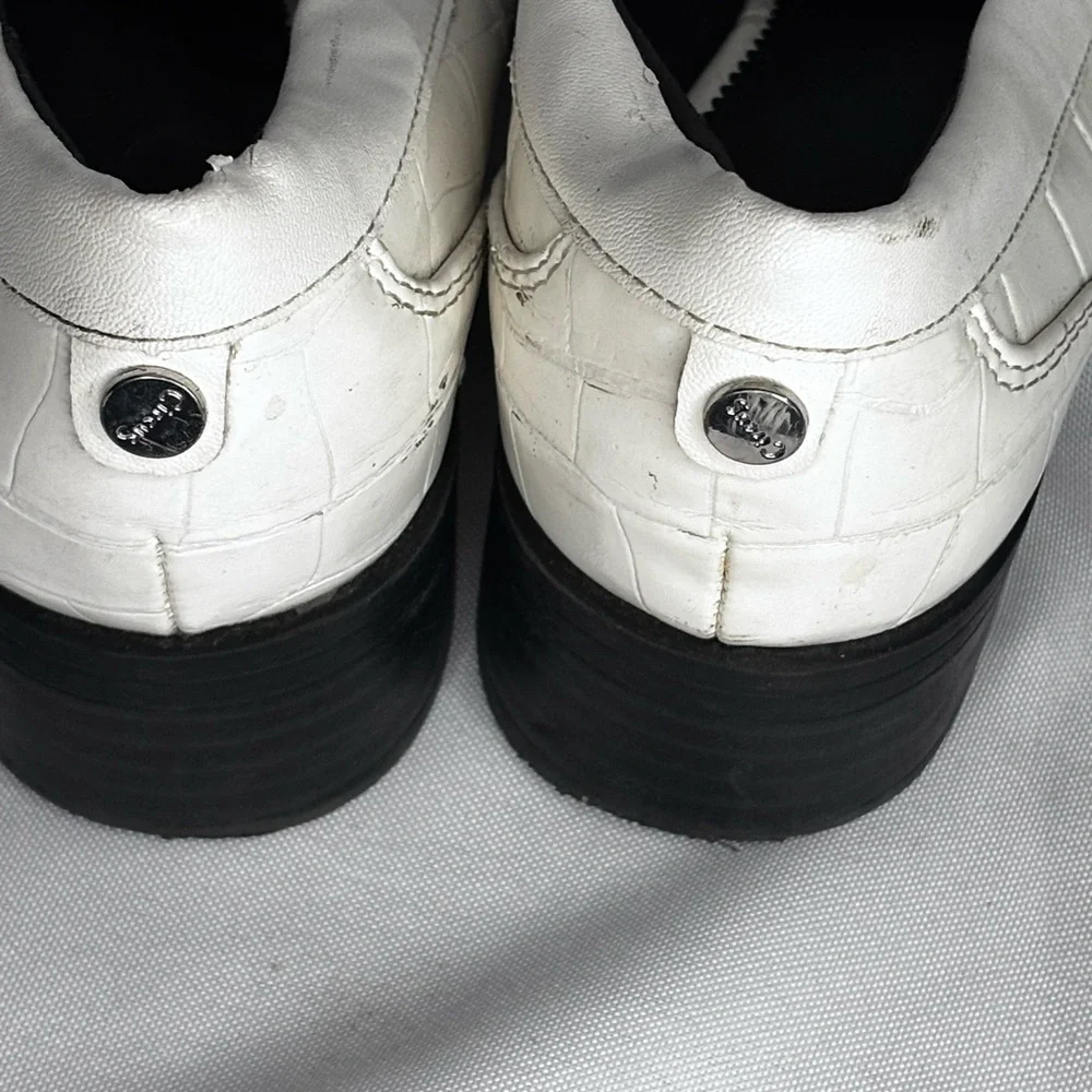 Circus by Sam Edelman White Loafers with Silver‎ Accents